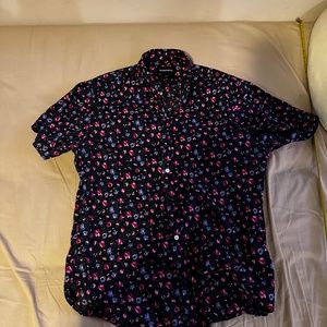 Bonobos floral button down short sleeve shirt XL